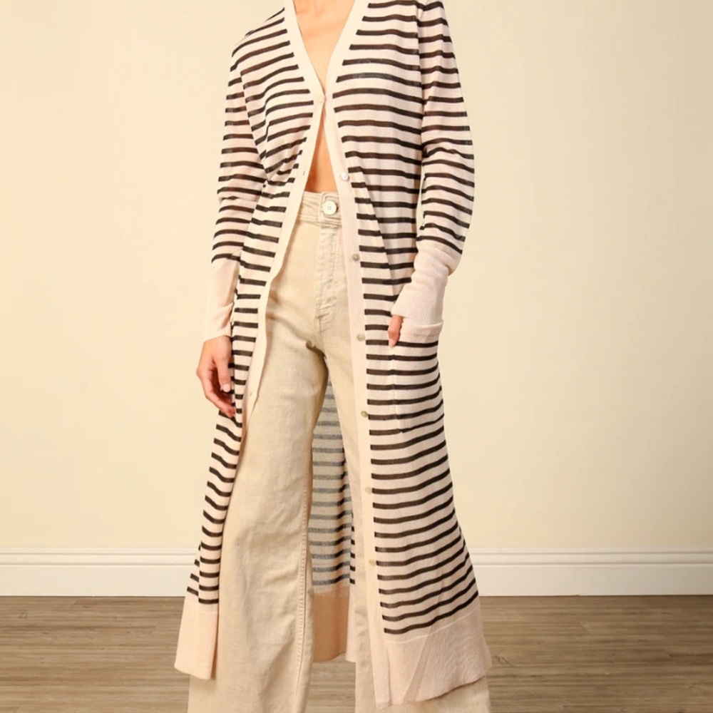 TYLER BUTTON DOWN DUSTER cardigan